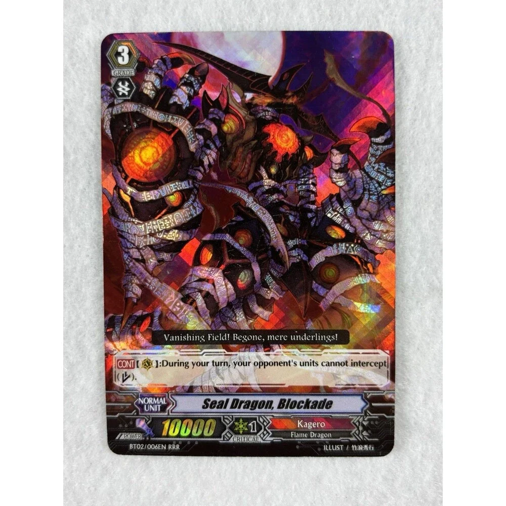 Cardfight Vanguard Kagero Foil Lot of 6 RRR RR Cards Seal Dragon Blockade BT02